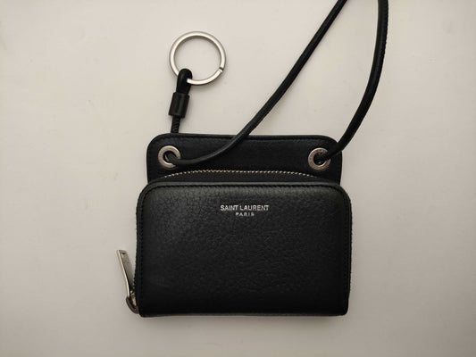 SAINT LAURENT Leather Strap Wallet