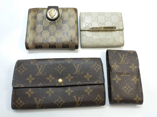 LOUIS VUITTON Monogram Cigar Case/Wallet/Gucci Brand Accessories*4 Wallets