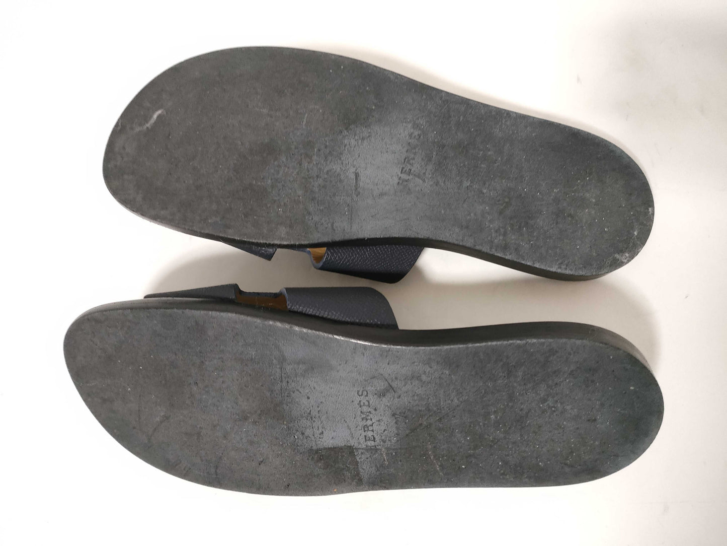 HERMES Izmir Navy x Light Blue Sandals