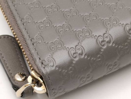 GUCCI Micro GG Shima Round Zip Wallet 449391