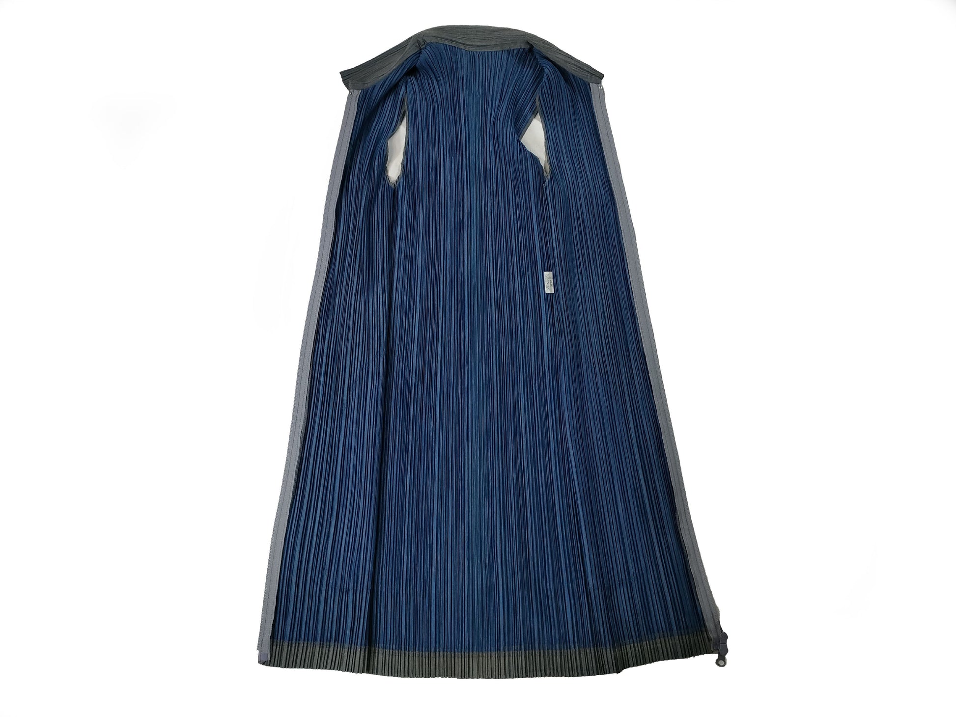 ISSEY MIYAKE Pleats Please Vest Zipper Gray Vest