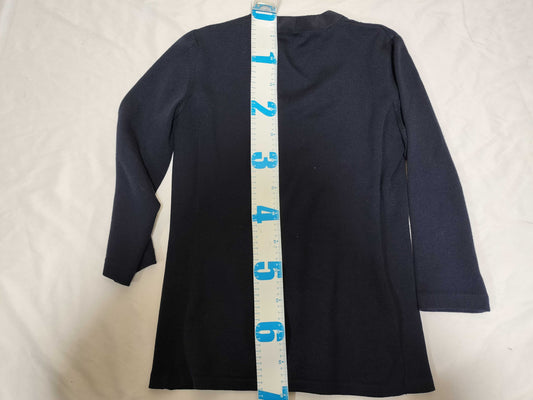 Salvatore Ferragamo Cardigan/Navy/Silver Buttons/Fluffy Cardigan