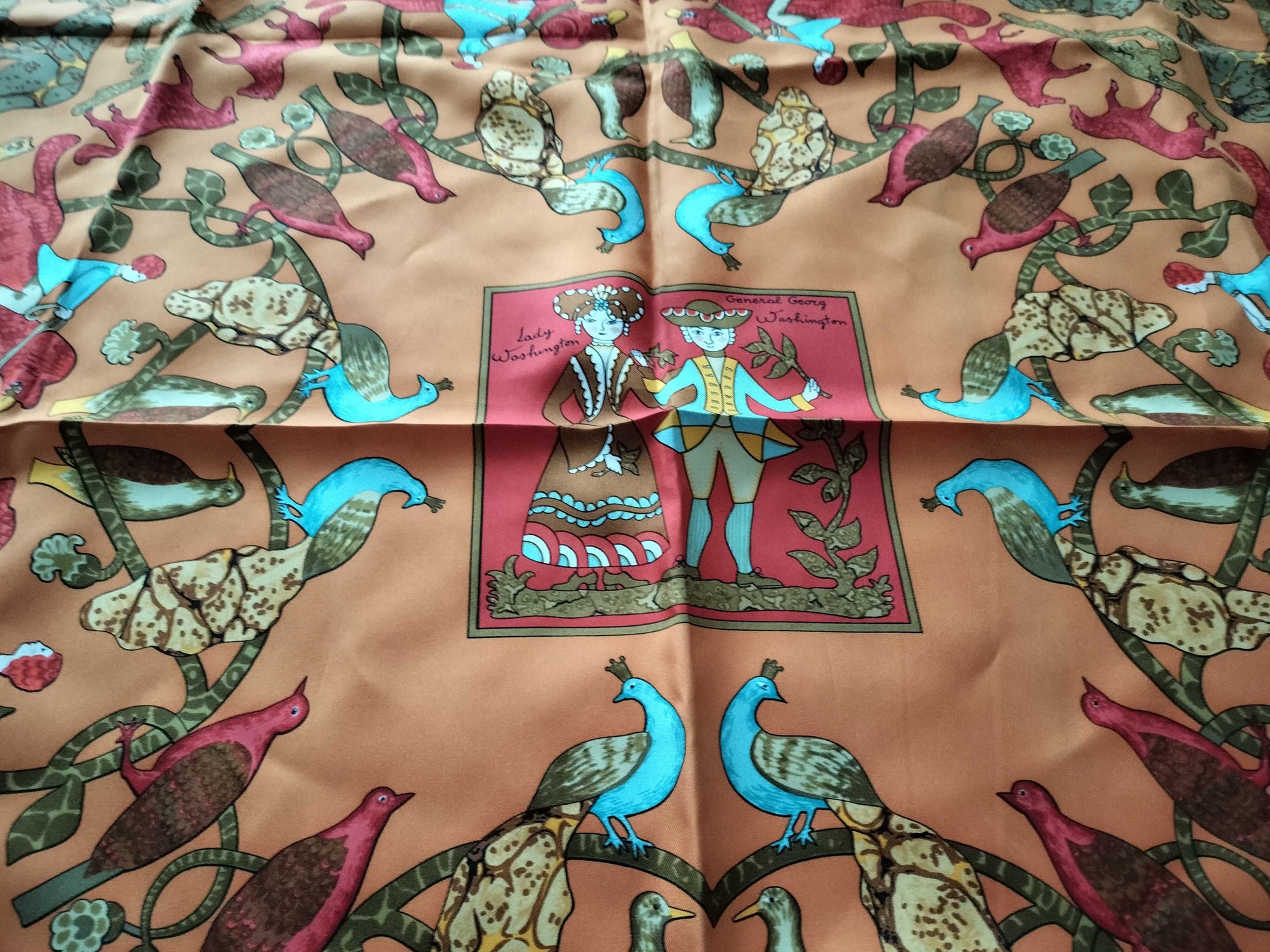 HERMES Carre EARLY AMERICA Scarf