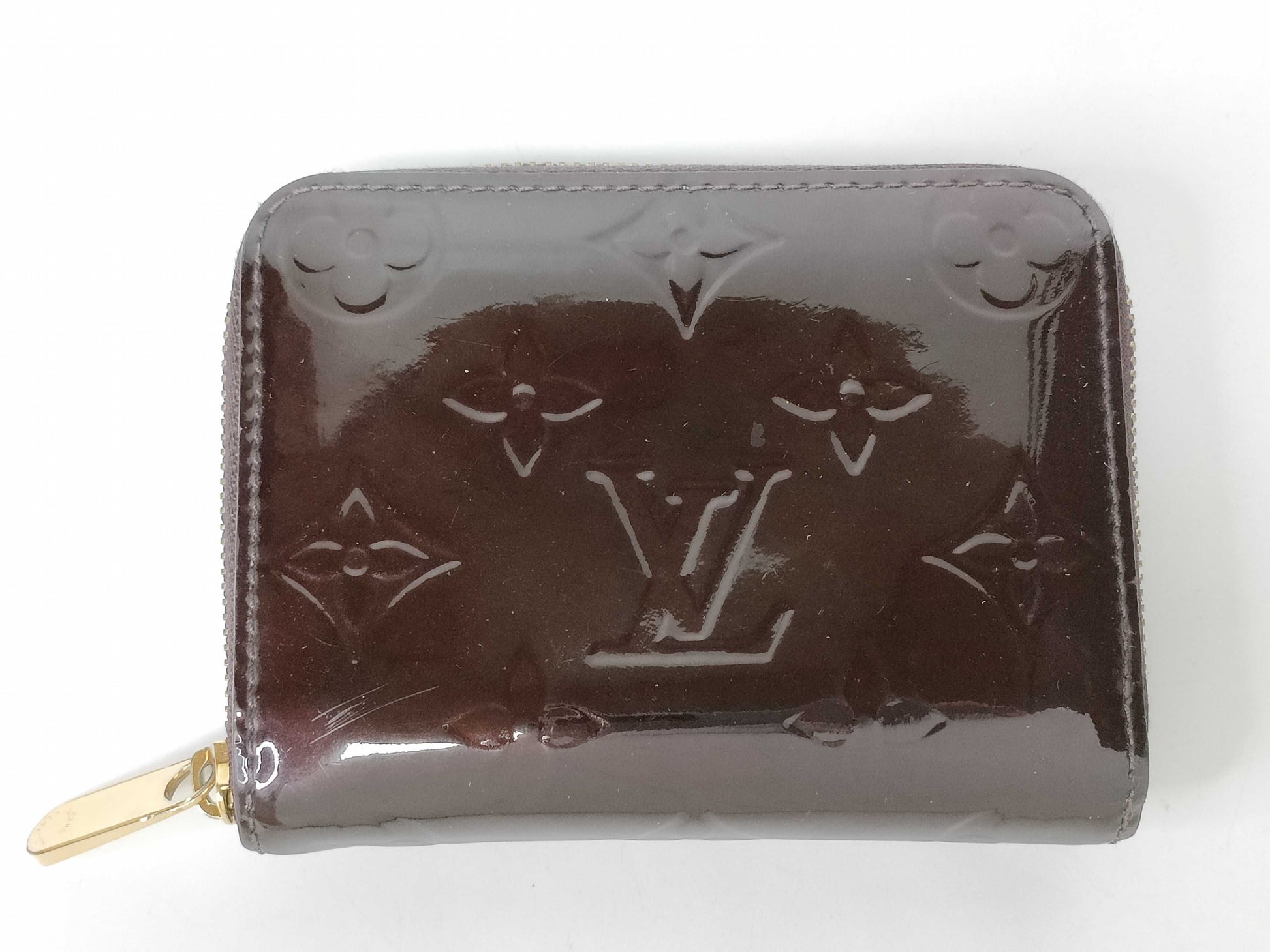 LOUIS VUITTON Vernis M93607 Zippy Coin Amaranth Coin Case
