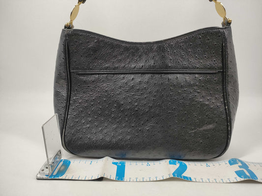 VERSACE Ostrich Hand Shoulder Bag
