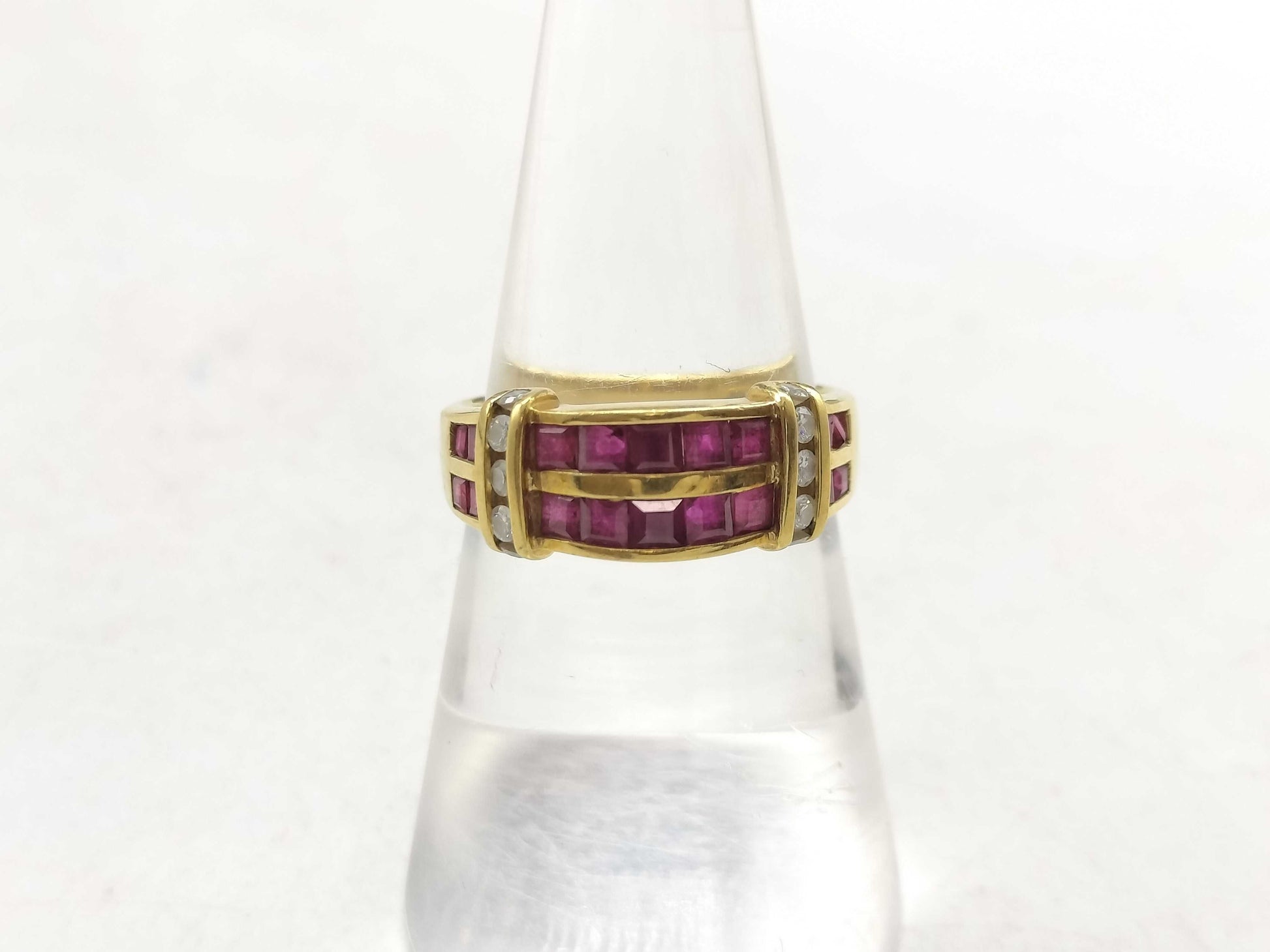 MIKIMOTO R1.21ct D0.15ct K18 4.5g Ring