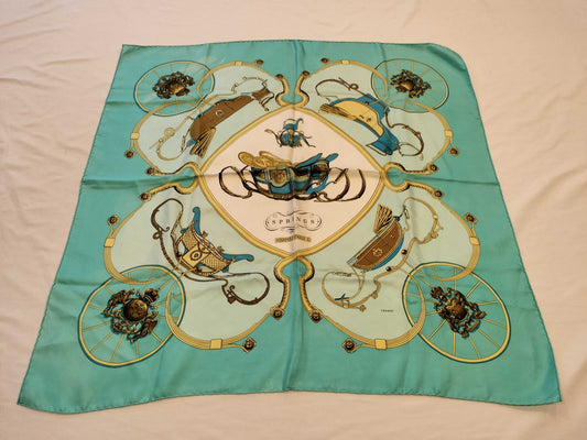 HERMES Carré 90 SPRINGS Horse-Drawn Carriage Scarf