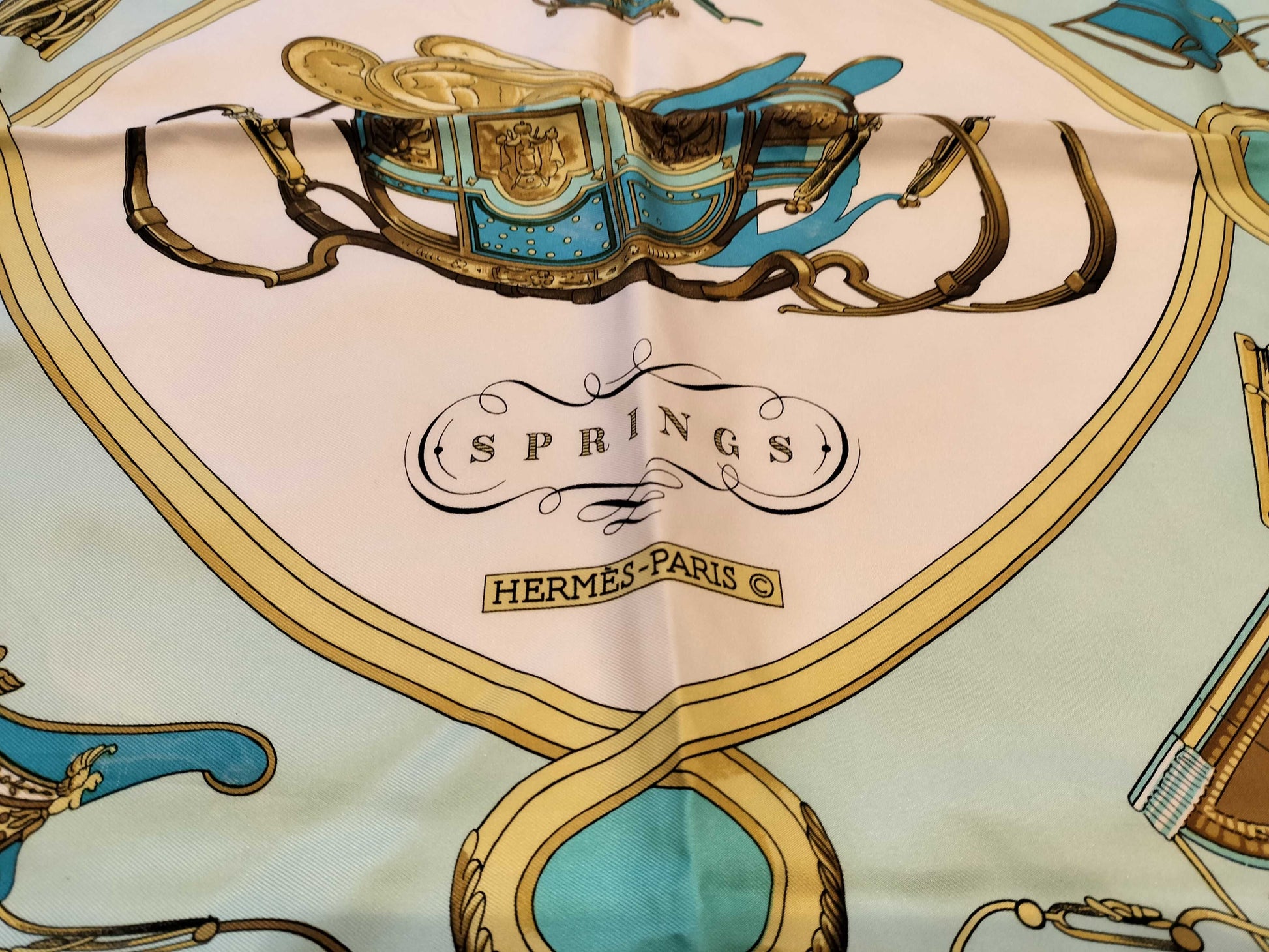 HERMES Carré 90 SPRINGS Horse-Drawn Carriage Scarf