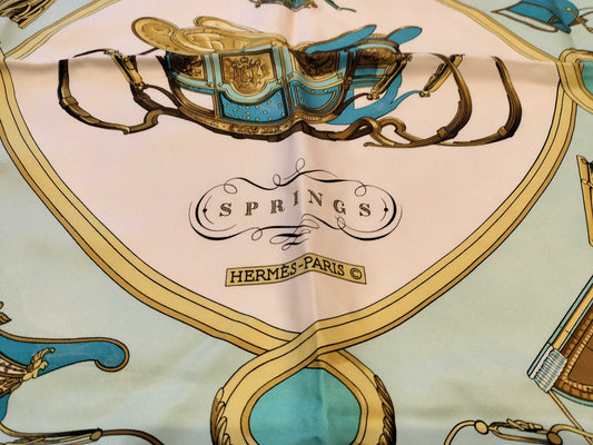 HERMES Carré 90 SPRINGS Horse-Drawn Carriage Scarf