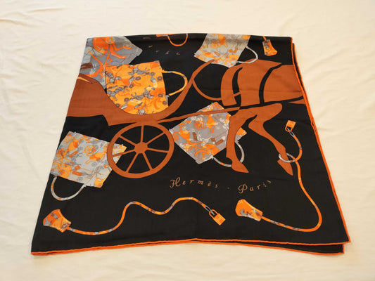 HERMES Kelly en Caleche 140 Scarf