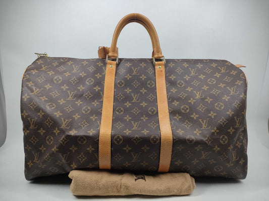 LOUIS VUITTON Monogram M41424 Keepall 55 Boston Bag