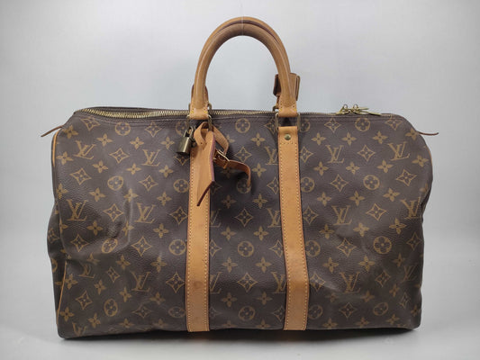 LOUIS VUITTON Monogram Keepall 45 Boston Bag