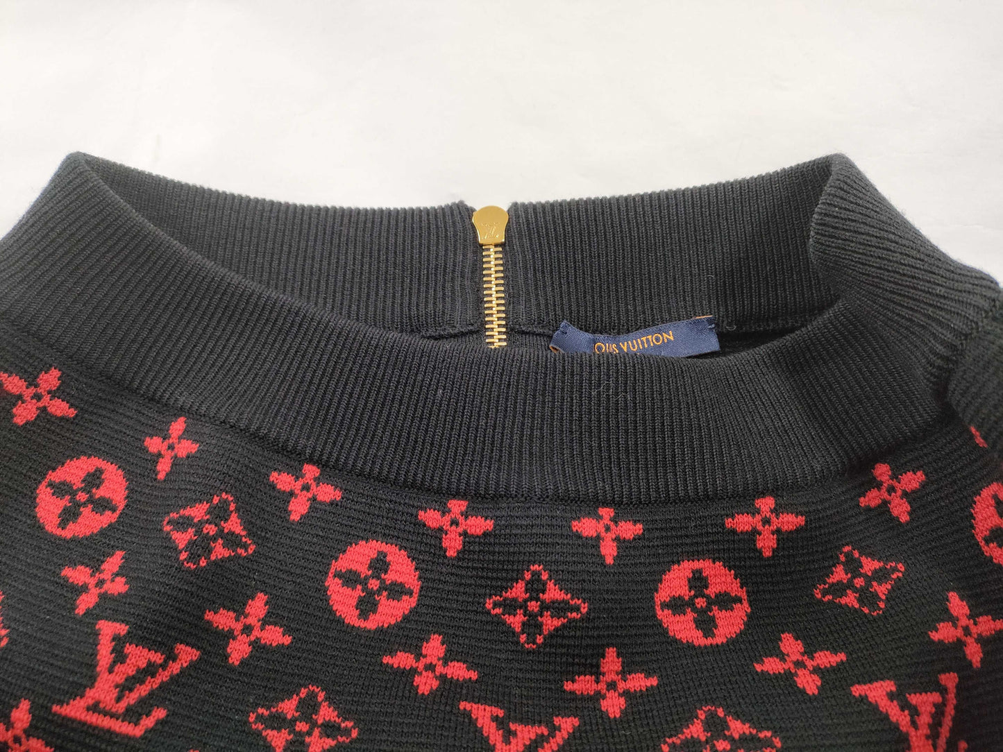 LOUIS VUITTON Monogram Skirt Red Skirt