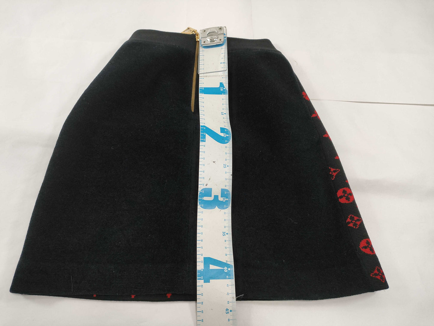 LOUIS VUITTON Monogram Skirt Red Skirt