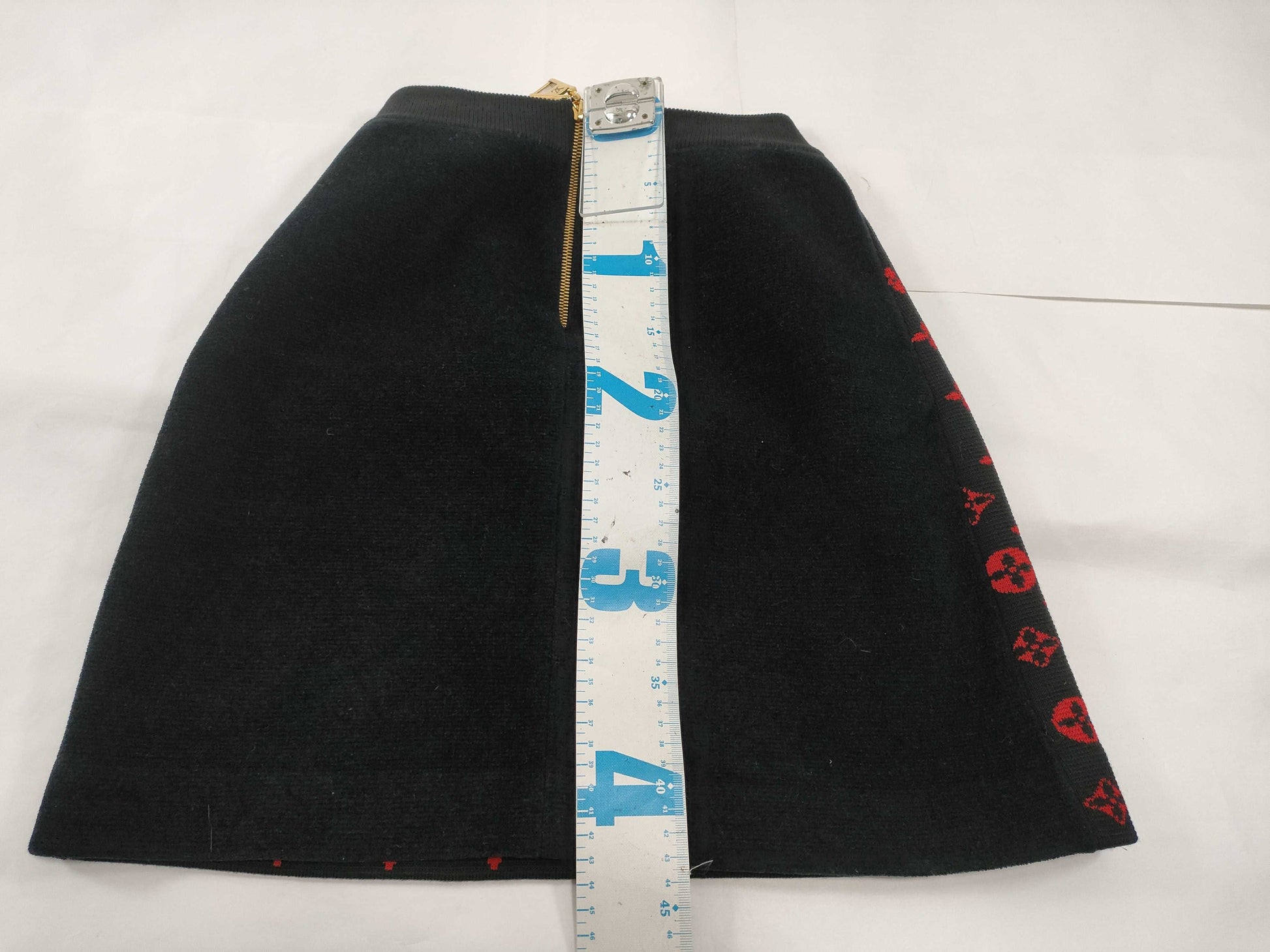 LOUIS VUITTON Monogram Skirt Red Skirt