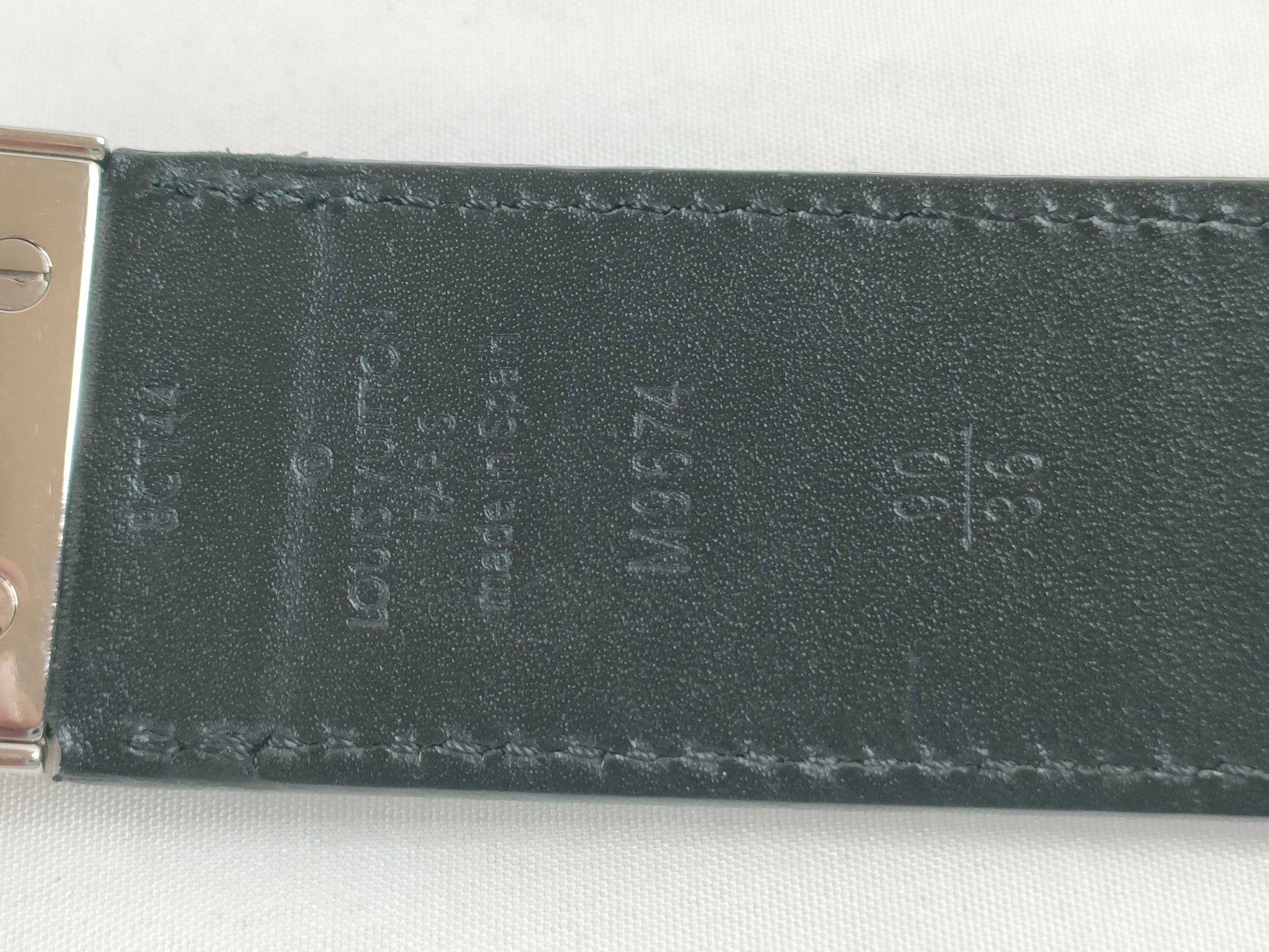 LOUIS VUITTON Damier Graphite Santur M9674 Belt