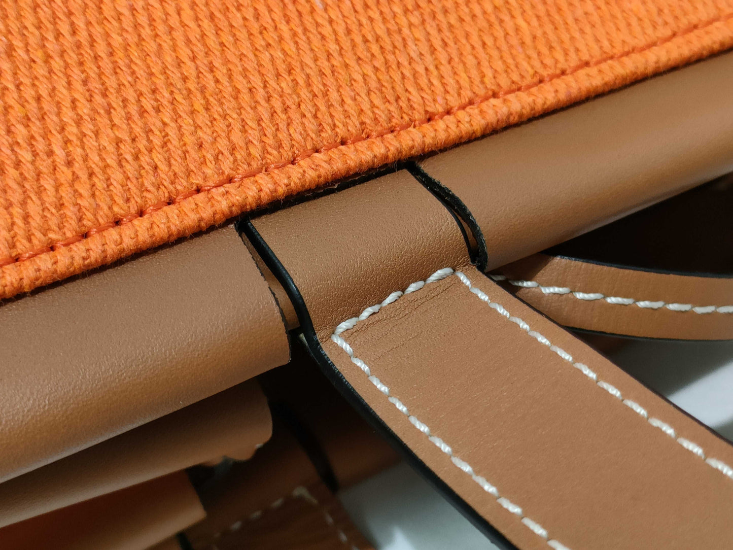 LOEWE Cushion Tote Small Canvas & Calfskin Tote Bag