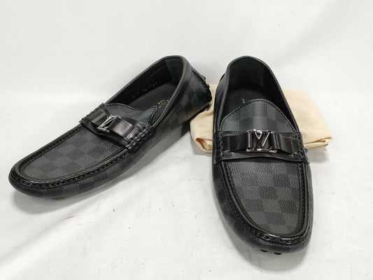 LOUIS VUITTON Damier Damier Hockenheim Loafers