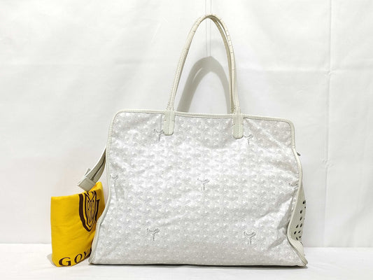 GOYARD Ardi PM Punching White Tote Bag