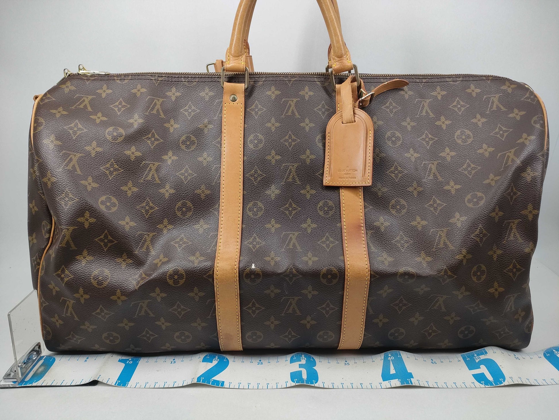 LOUIS VUITTON Monogram Keepall Bandouliere 55 Keepall Bandouliere Boston Bag