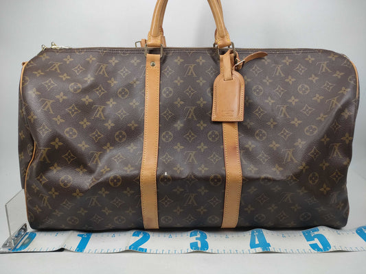 LOUIS VUITTON Monogram Keepall Bandouliere 55 Keepall Bandouliere Boston Bag