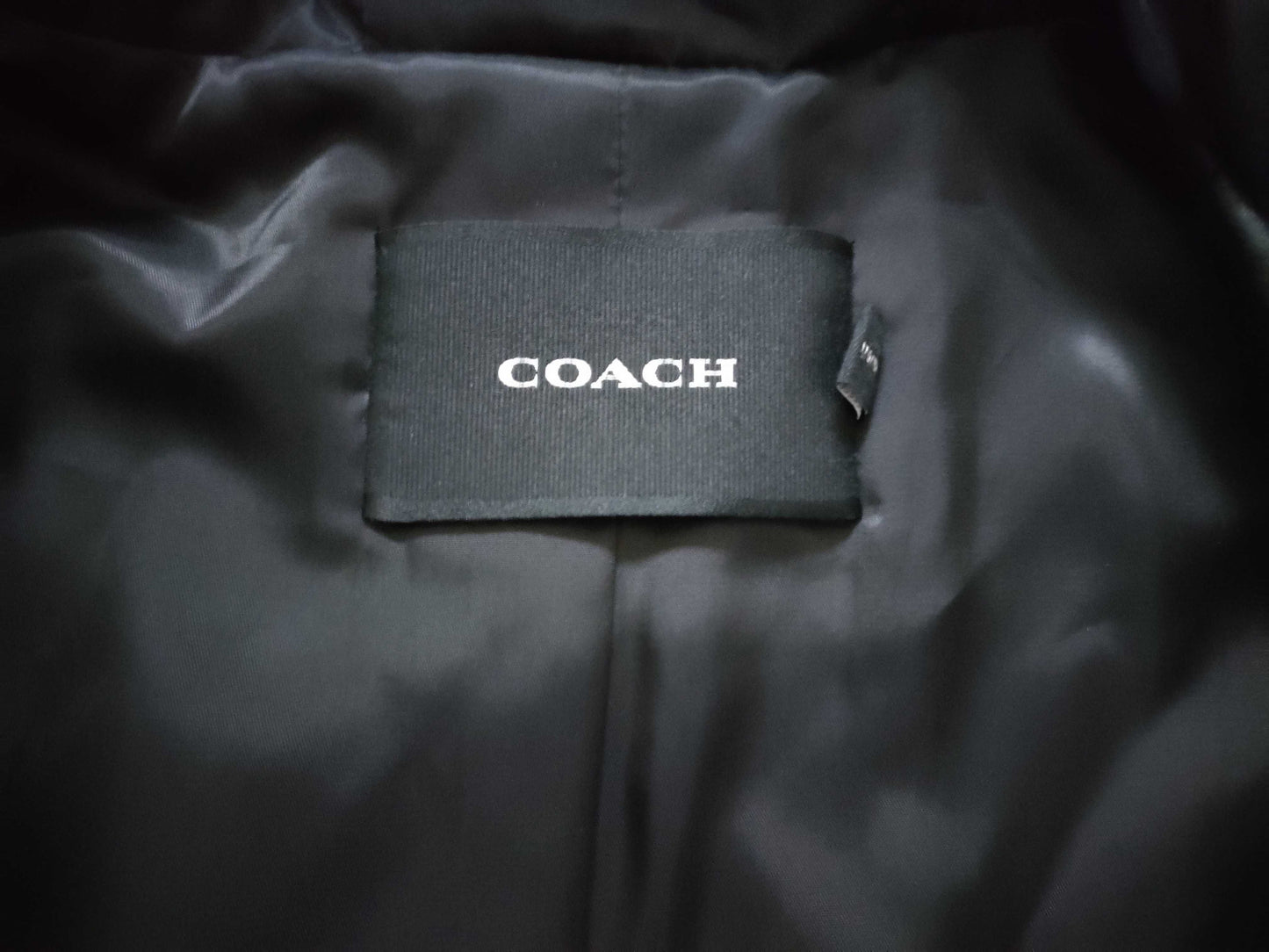 COACH Embossed Leather Sweatshirt/Black Jacket