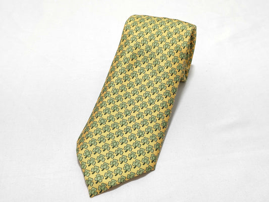 HERMES Clover Pattern Tie