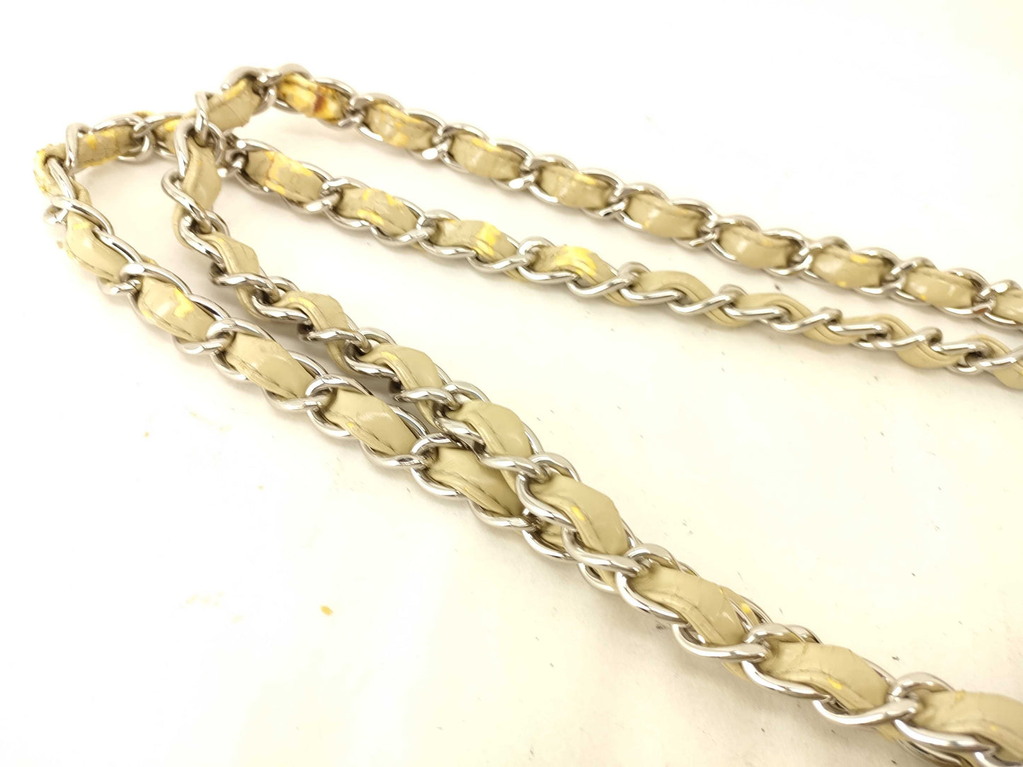 CHANEL Patent/Chain Tote Bag