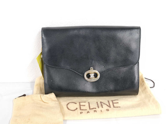 CELINE Macadam Leather Chain Shoulder Bag