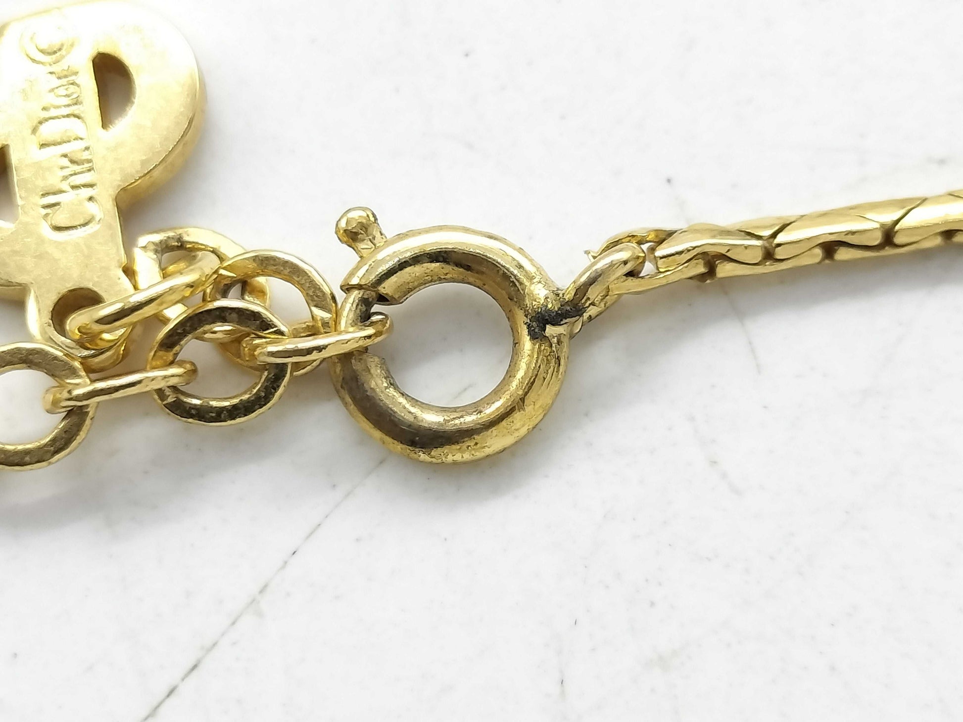 Dior Pearl * Stone GD Color Necklace Necklace