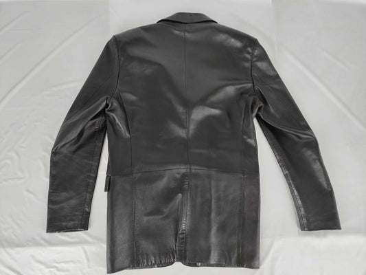 VERSACE GIANNI VERSACE Leather Coat Black Jacket