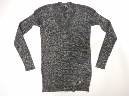 GUCCI Lamé V-neck Knit Top Tops