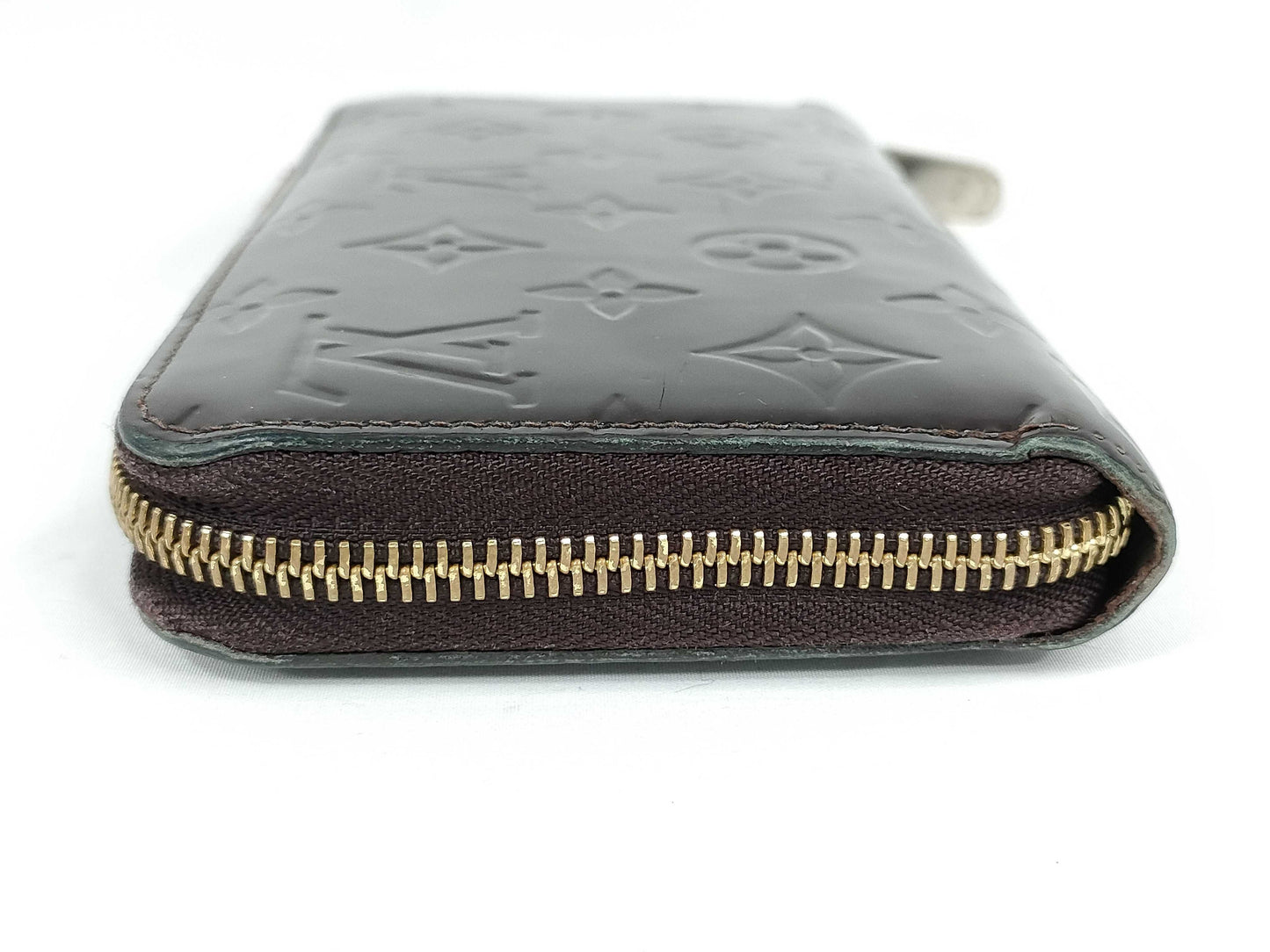 LOUIS VUITTON Vernis Zippy Wallet Amaranth Round Wallet