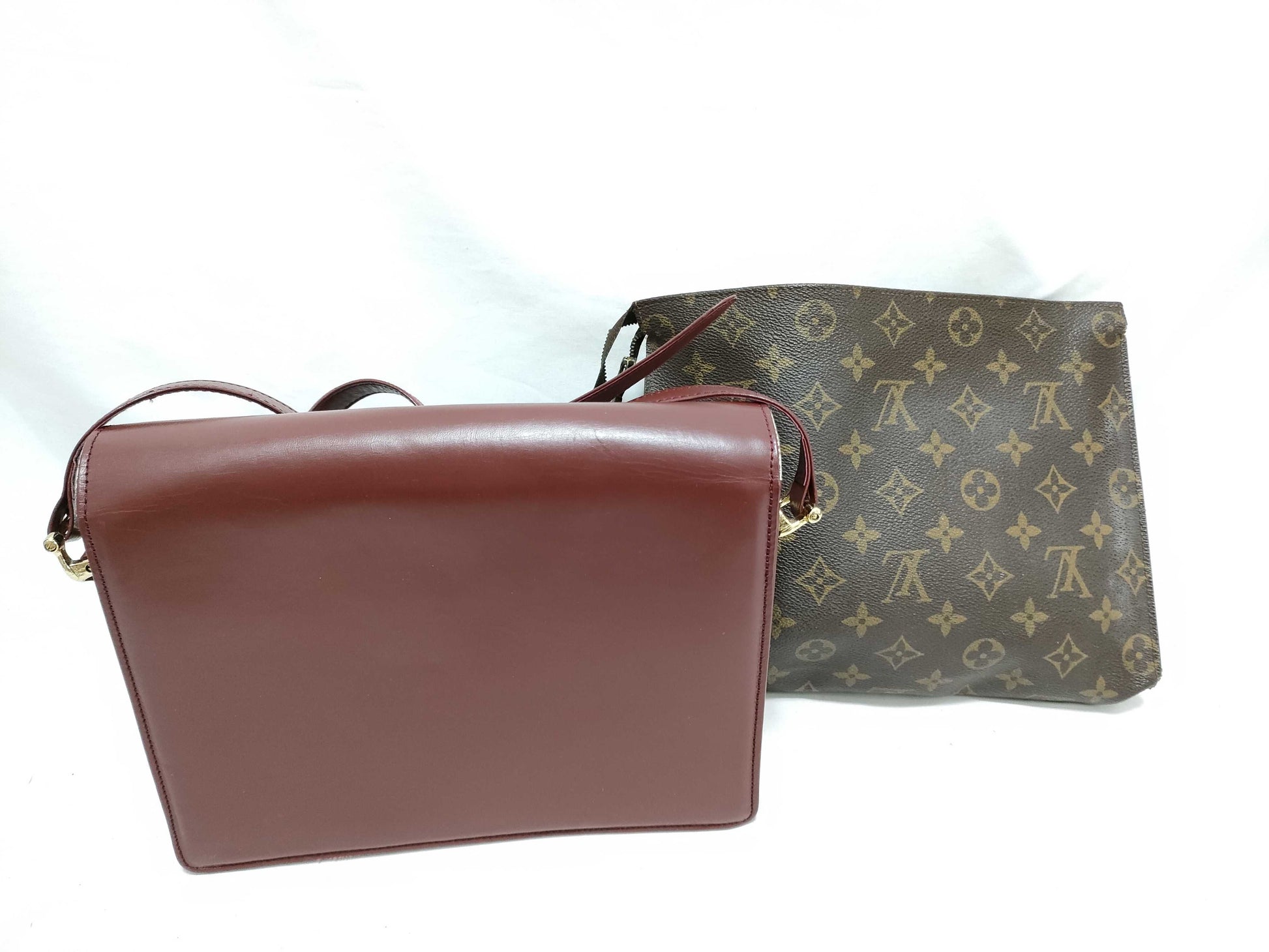 LOUIS VUITTON Monogram Louis Vuitton/Cartier BC Set Second Bag