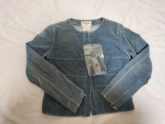 CHANEL Cotton Jacket Blue P20057 V11559 Jacket