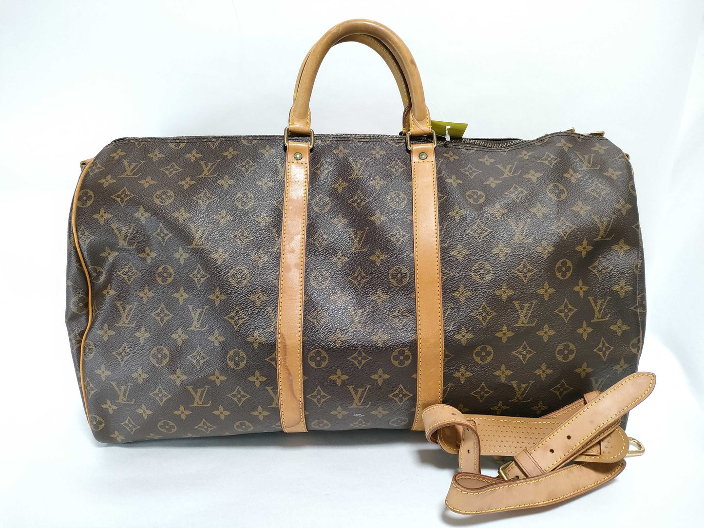 LOUIS VUITTON Monogram Keepall Bandouliere 55 Boston Bag