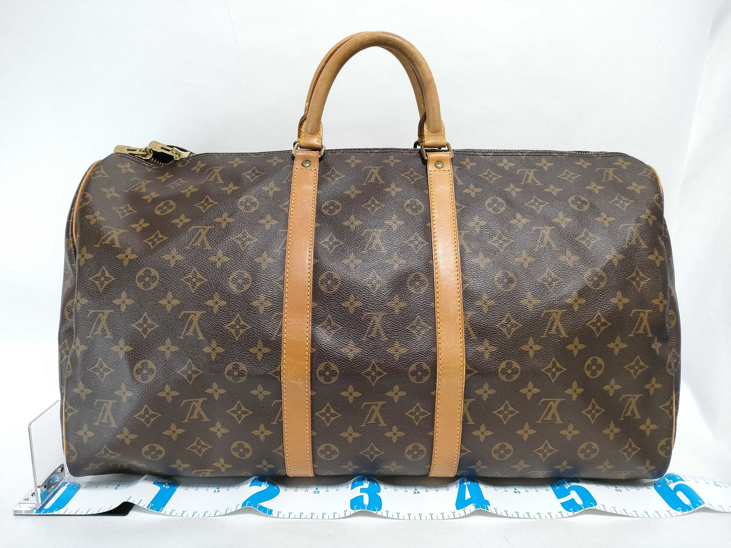 LOUIS VUITTON Monogram Keepall Bandouliere 55 Boston Bag