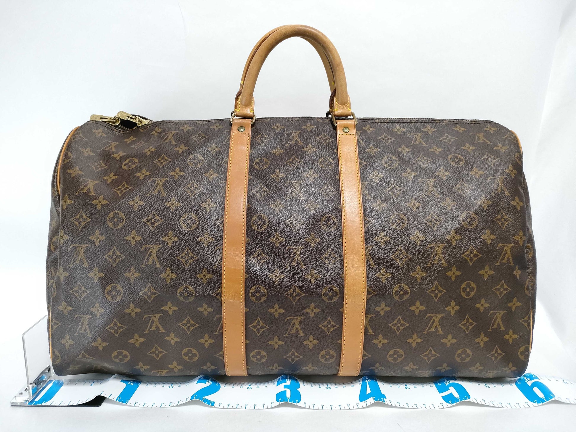 LOUIS VUITTON Monogram Keepall Bandouliere 55 Boston Bag