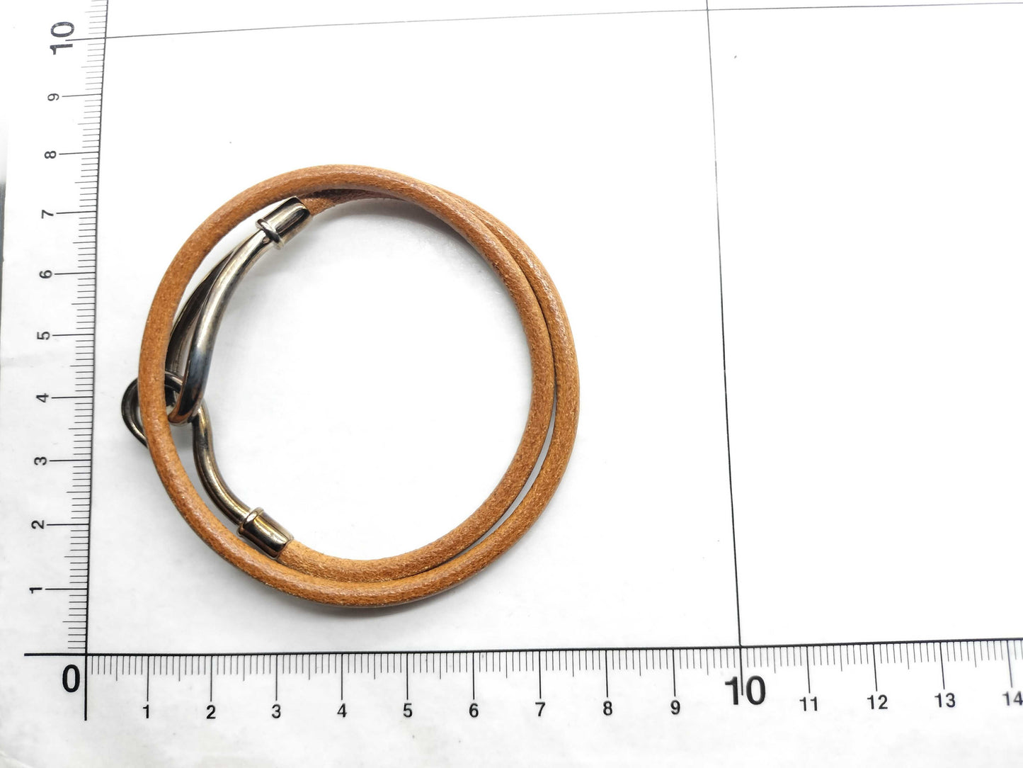 HERMES Leather Double Bracelet Bracelet Bangle