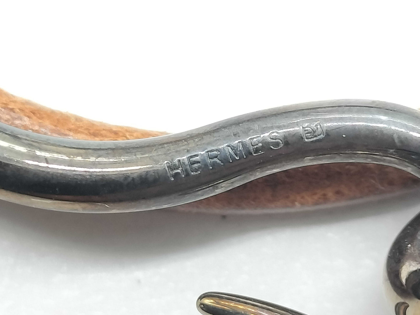 HERMES Leather Double Bracelet Bracelet Bangle
