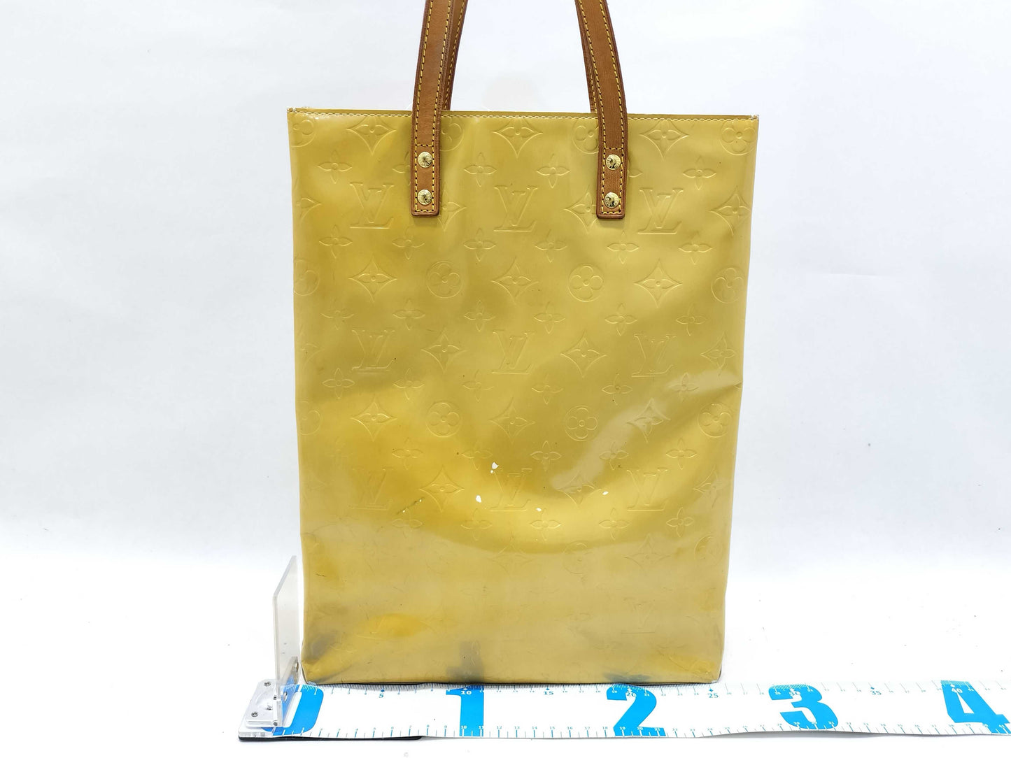LOUIS VUITTON Vernis TH0042 Reed MM Hand Tote Bag