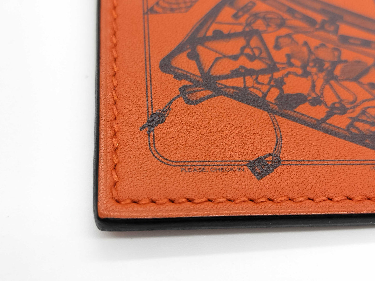 HERMES Carrena No Brid de Gala Leather Charm Key Case/Key Holder