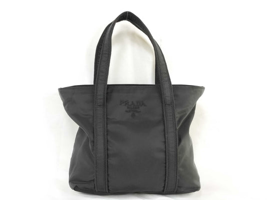 PRADA nylon handbag with embroidered logo