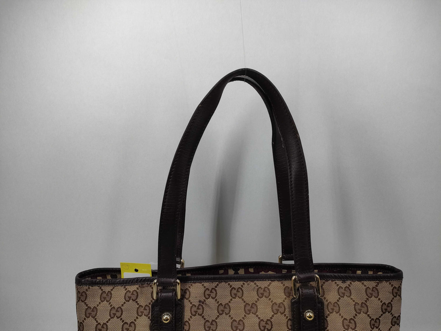 GUCCI GG Canvas Sherry Line Tote Bag