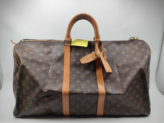 LOUIS VUITTON Monogram M41424 Keepall 55 Boston Bag