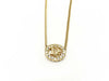 Dior Rhinestone Logo Necklace