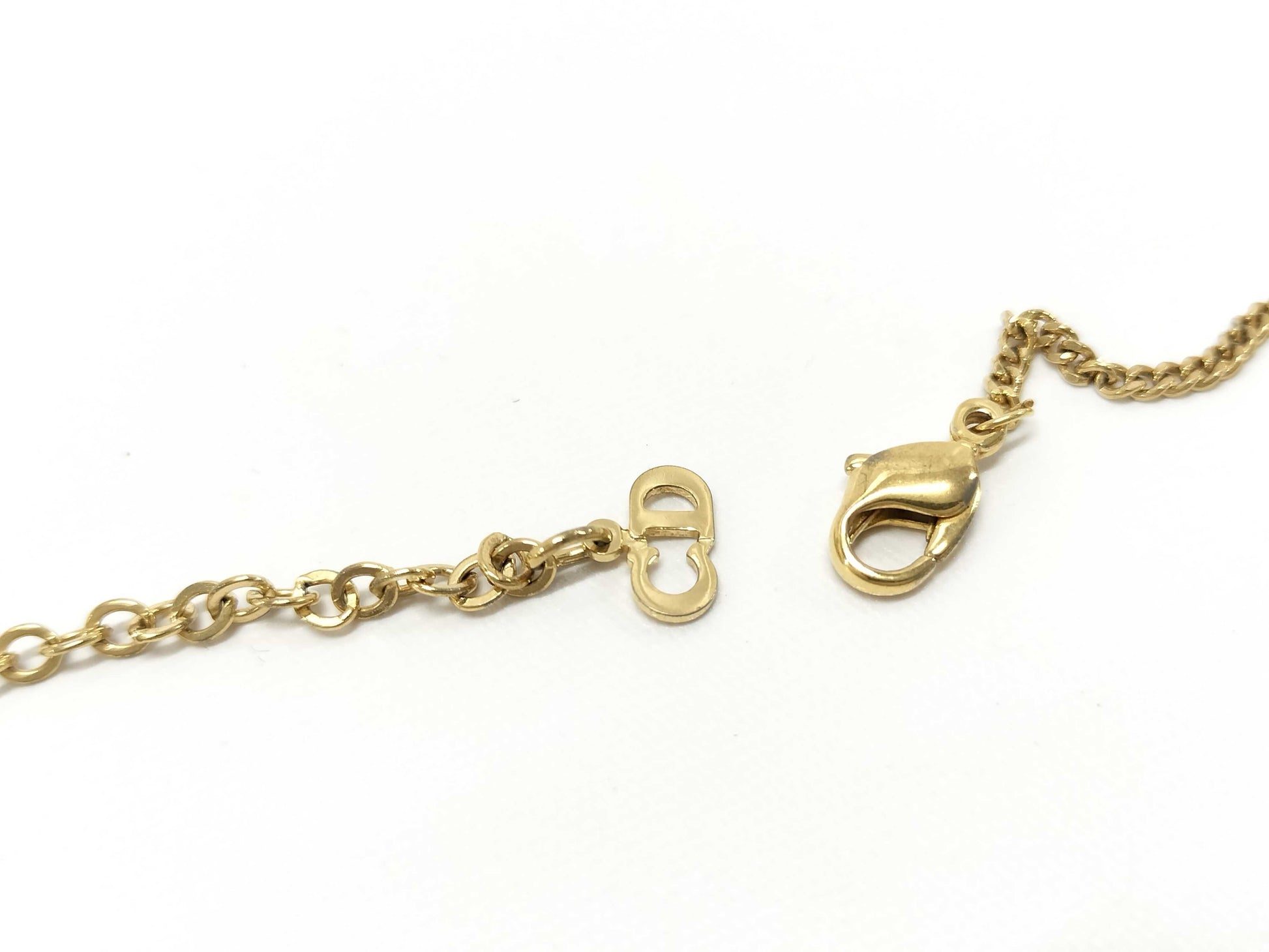 Dior Rhinestone Logo Necklace