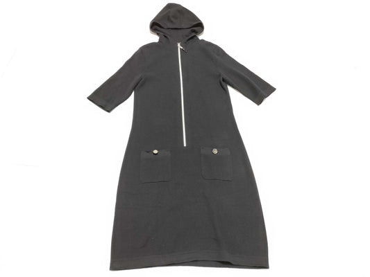 CHANEL Knit Zip-Up Dress