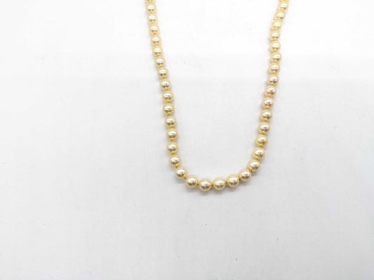 Pearl Necklace, Diameter: Approx. 7.0mm-7.4mm, 18K Gold, 32.8g