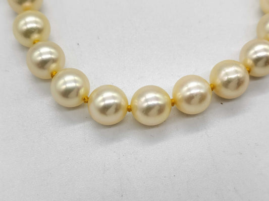 Pearl Necklace, Diameter: Approx. 7.0mm-7.4mm, 18K Gold, 32.8g